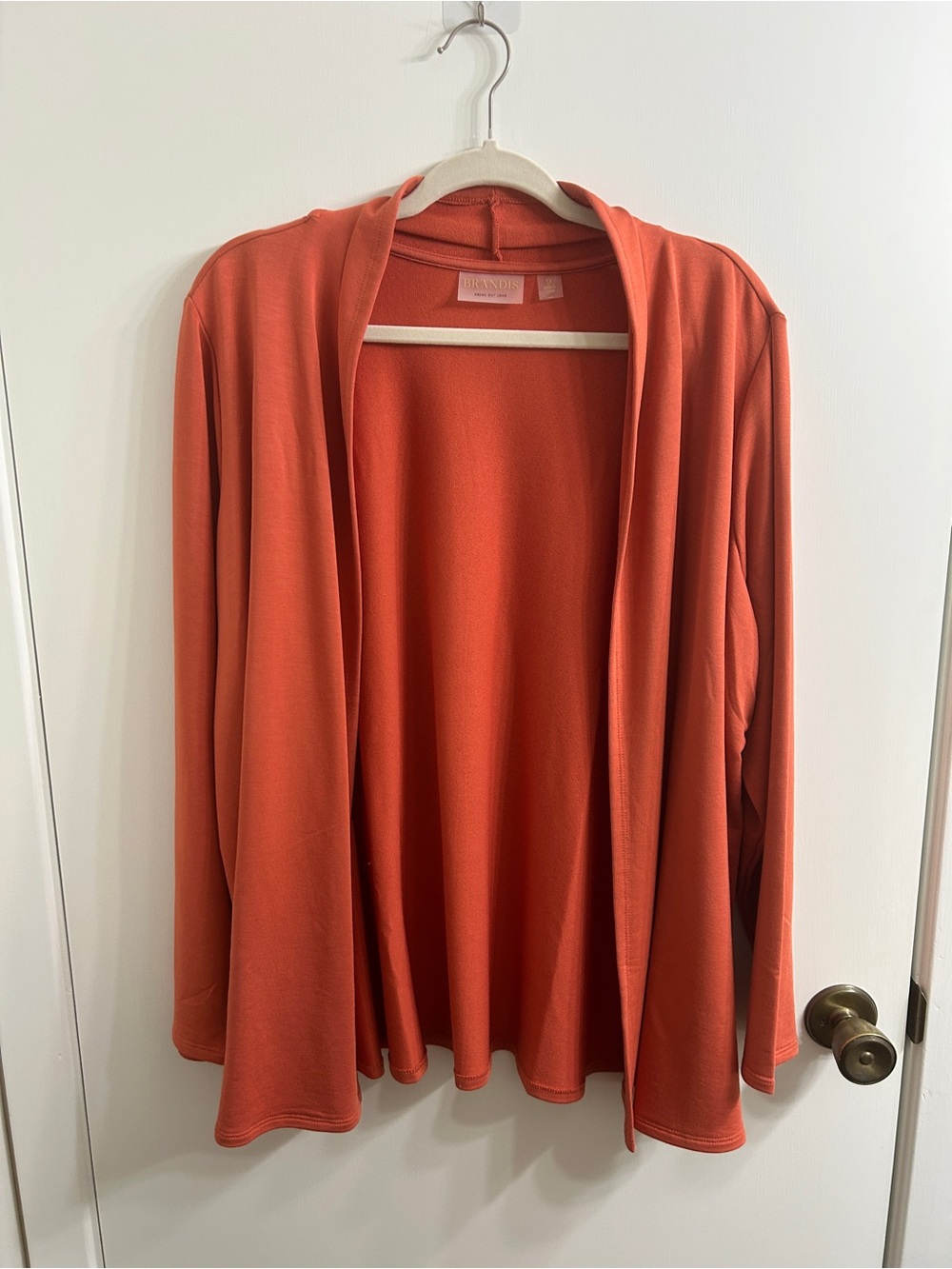 Brandis Dress Out Loud Orange Open-Front Women's Cardigan Sweater